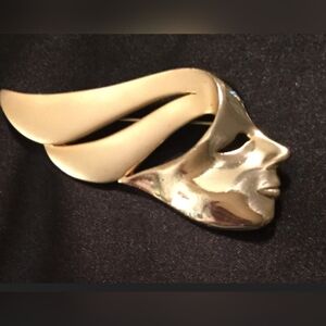 Lady Profile Brooch/Pin  Vintage Perfect Condition - Stunning